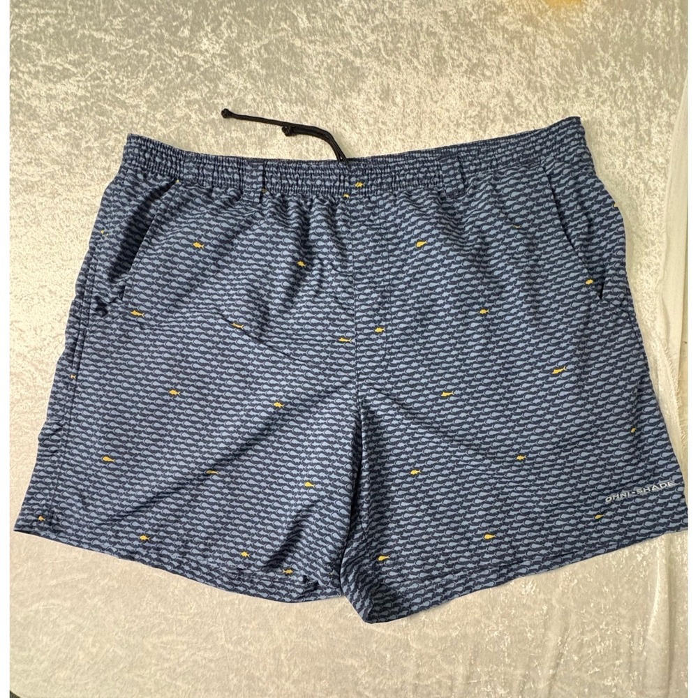 Columbia PFG Omni-Shade Mens Blue Fish Print Fishing Shorts Size Large 6 Inseam